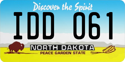 ND license plate IDD061