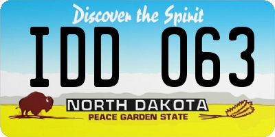 ND license plate IDD063