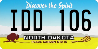 ND license plate IDD106