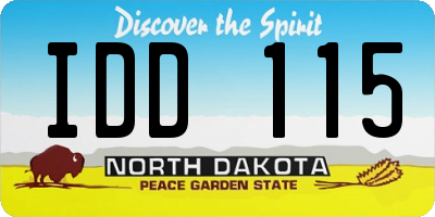 ND license plate IDD115