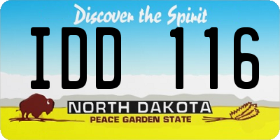 ND license plate IDD116
