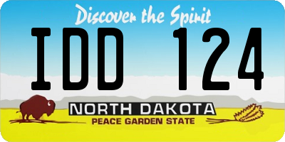 ND license plate IDD124