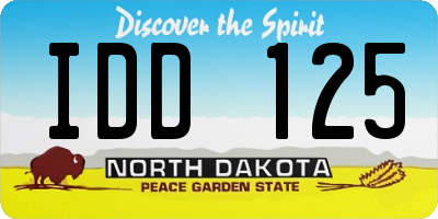 ND license plate IDD125