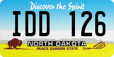 ND license plate IDD126