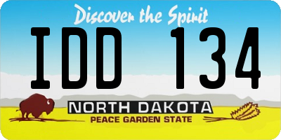 ND license plate IDD134