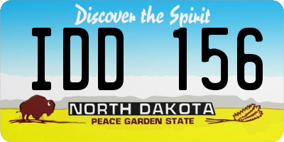 ND license plate IDD156