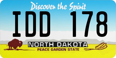 ND license plate IDD178