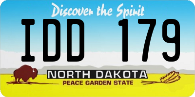 ND license plate IDD179