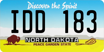 ND license plate IDD183