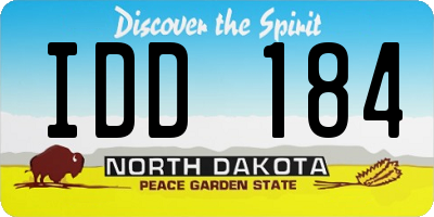ND license plate IDD184