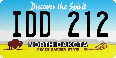 ND license plate IDD212