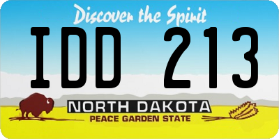 ND license plate IDD213