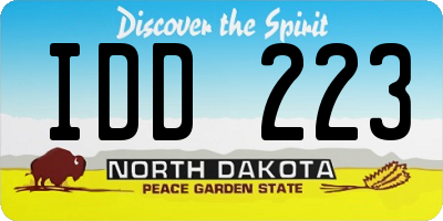 ND license plate IDD223
