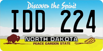 ND license plate IDD224