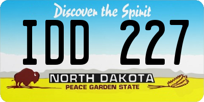 ND license plate IDD227