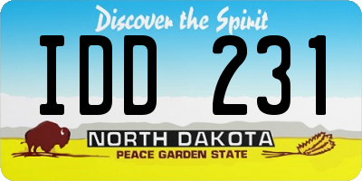 ND license plate IDD231