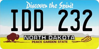 ND license plate IDD232