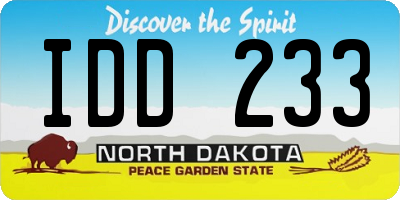ND license plate IDD233