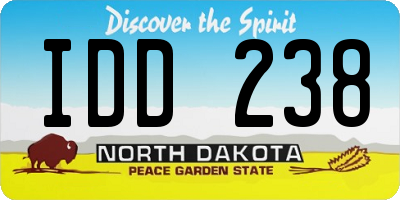 ND license plate IDD238