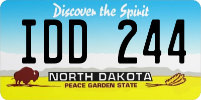 ND license plate IDD244