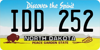 ND license plate IDD252