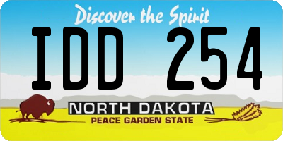 ND license plate IDD254