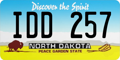 ND license plate IDD257