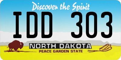 ND license plate IDD303