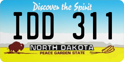 ND license plate IDD311
