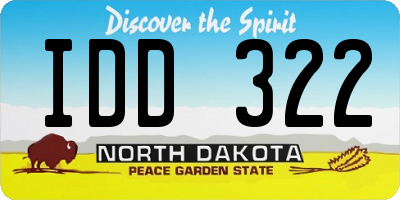 ND license plate IDD322