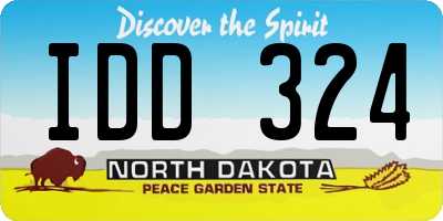 ND license plate IDD324