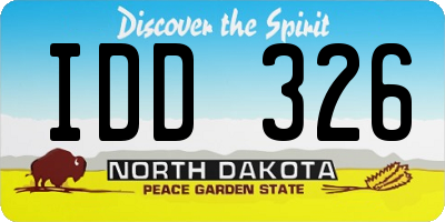 ND license plate IDD326