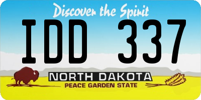 ND license plate IDD337