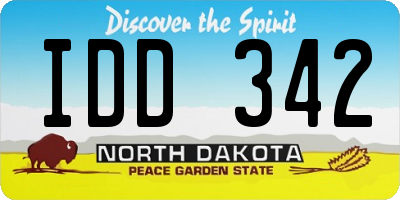 ND license plate IDD342
