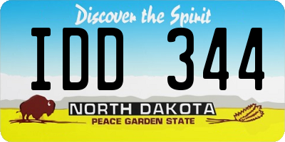 ND license plate IDD344