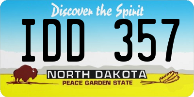 ND license plate IDD357