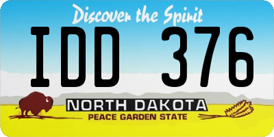 ND license plate IDD376
