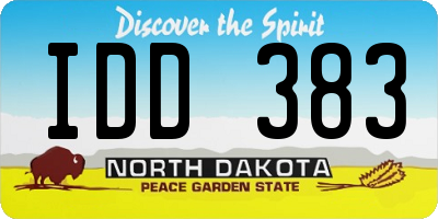 ND license plate IDD383