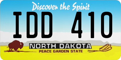 ND license plate IDD410