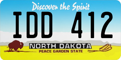 ND license plate IDD412