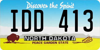 ND license plate IDD413
