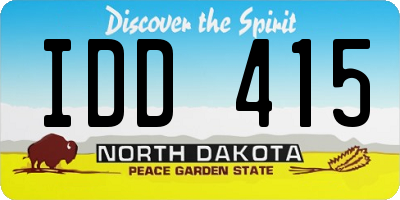 ND license plate IDD415