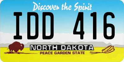 ND license plate IDD416