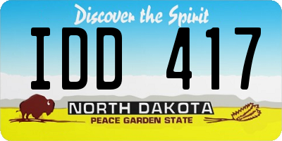 ND license plate IDD417