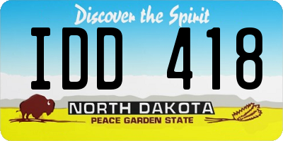 ND license plate IDD418