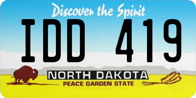 ND license plate IDD419