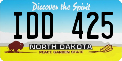ND license plate IDD425