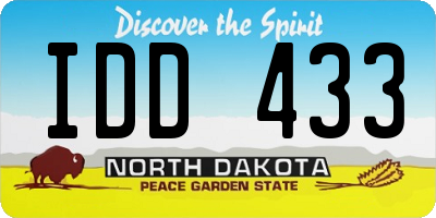 ND license plate IDD433