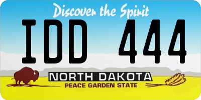 ND license plate IDD444