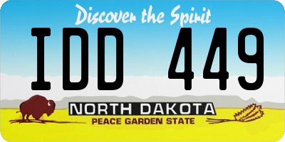 ND license plate IDD449